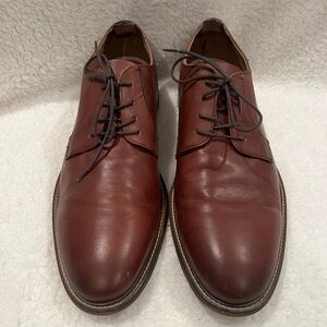 Aston Grey, Men's 12, Grenasien Leather Lace Up Oxford Dress Shoe, Brown